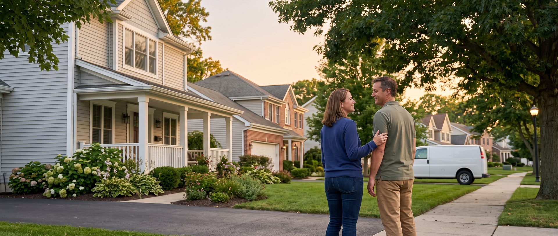 Homeowners in their dream neighborhood